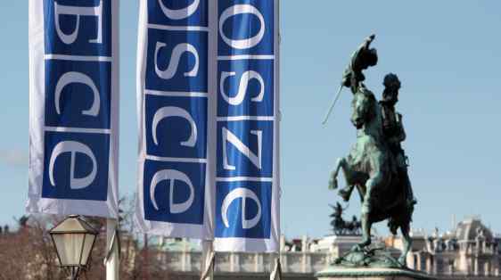 OSCE flags in Vienna, Photo by OSCE/Sarah Crozier