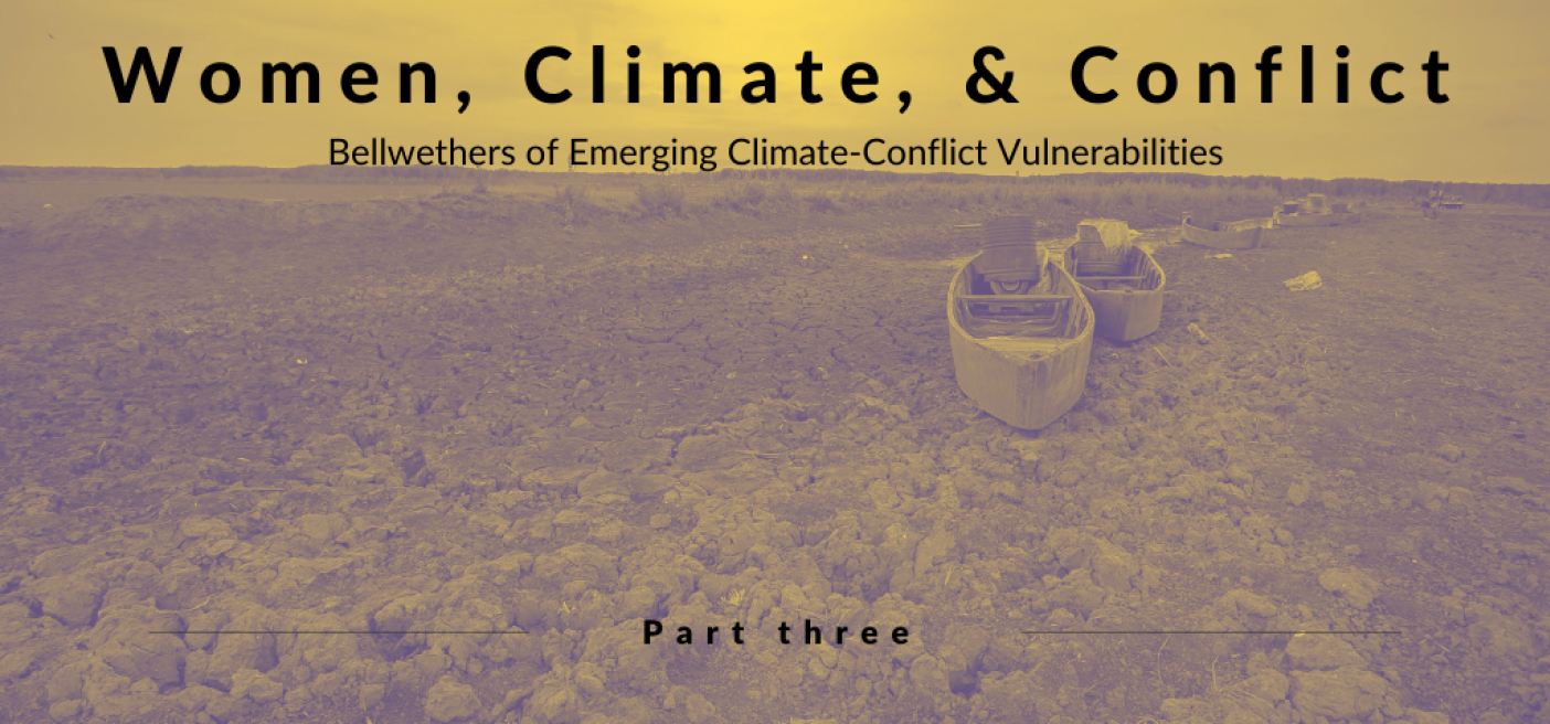 Women, Climate and Conflict photo three climate change; women; gender; women peace and security; wps; global warming; sgbv