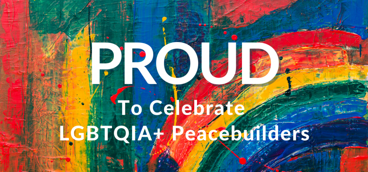 OSF Pride Month Header Large, colorful image of the word "PROUD"