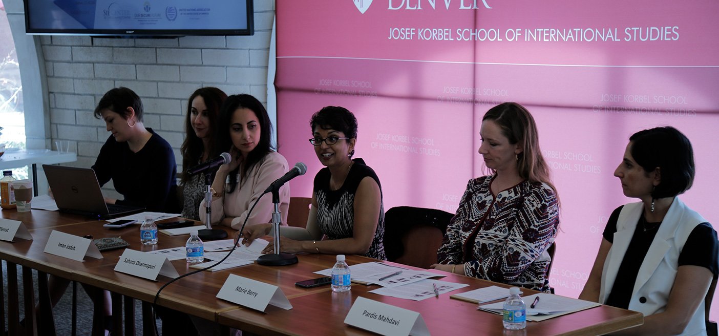 panel at female activism event denver international day of peace