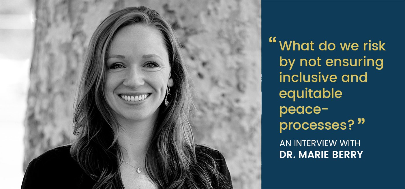 interview on peace processes with Marie Berry