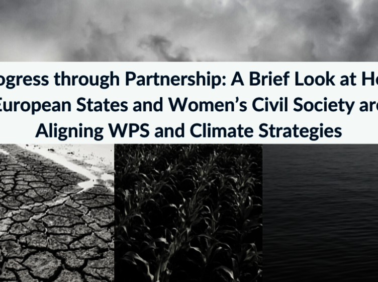 Progress through Partnership: A Brief Look at How European States and Women’s Civil  Society are Aligning WPS and Climate Strategies