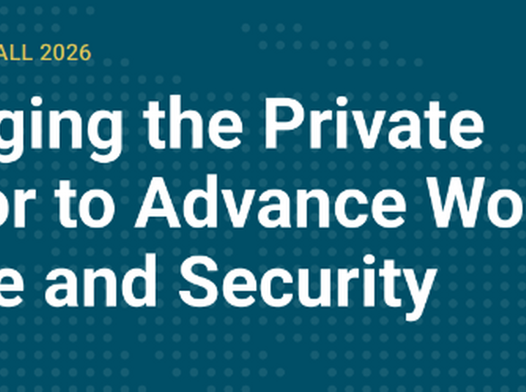 Engaging the Private Sector to Advance Women, Peace and Security