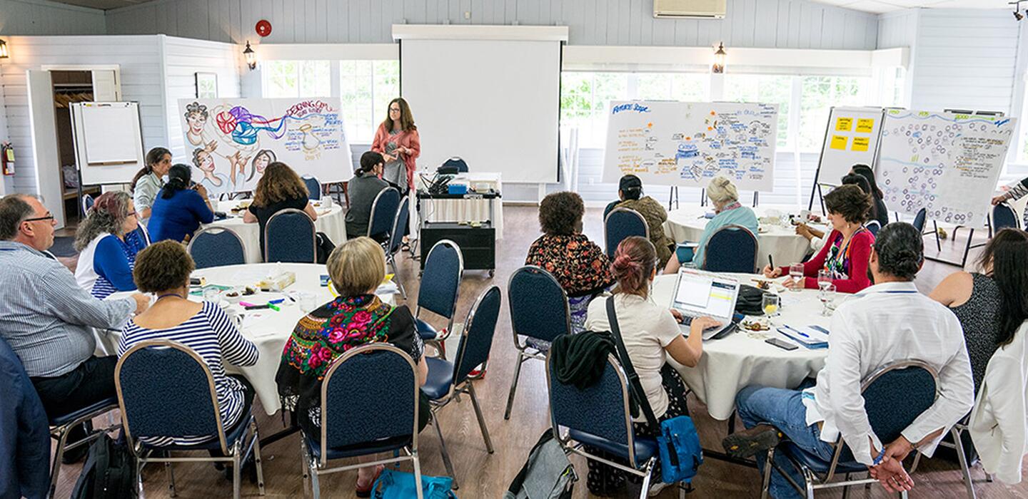 Participants discussing