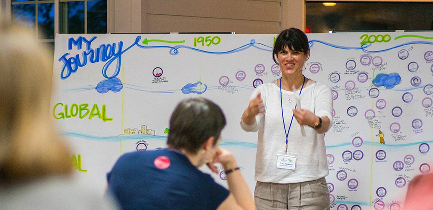 Facilitator presenting
