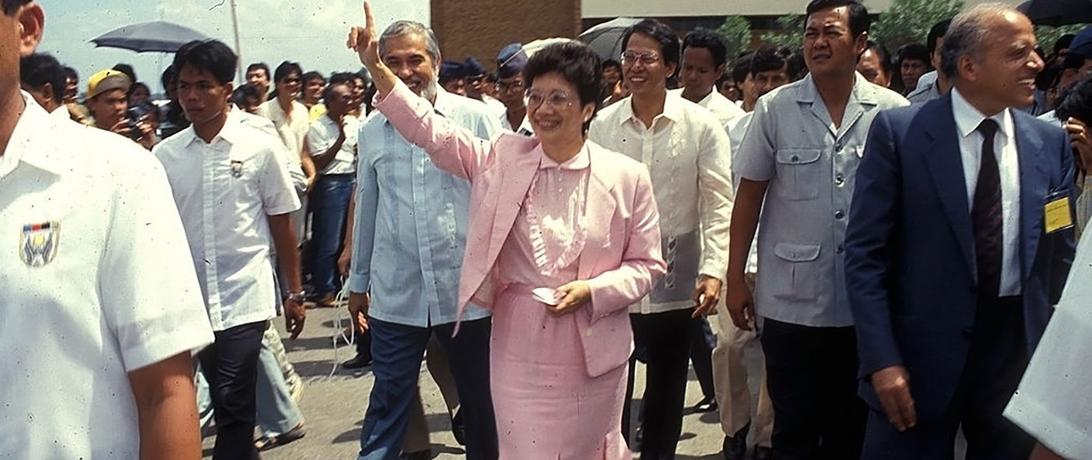 President Corazon Aquino in 1986. Photo: IRRI Images