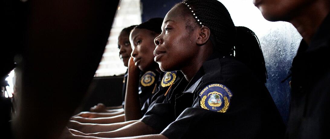 Photo Attribution: Women police officers at the Salem Police Station in Monrovia, Liberia. Photo by Marcus Bleasfadale/VII