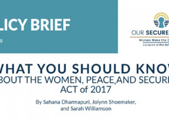 Women Peace Security Policy Brief