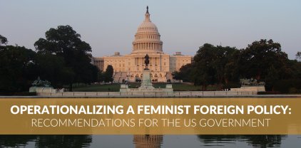 Feminist Foreign policy US government recommendations