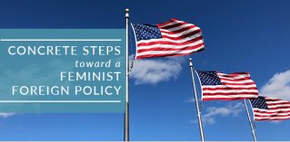 american flags US foreign policy feminist