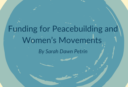 Funding for Peacebuilding and Women's Movements