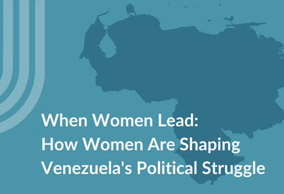 How Women Are Shaping Venezuela's Political Struggle