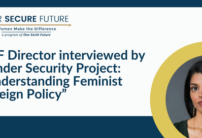 WPS; Women Peace Security; Gender Security Project; Feminist Foreign Policy; Sahana Dharmapuri