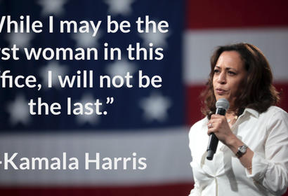 Kamala Harris first VP-elect female 