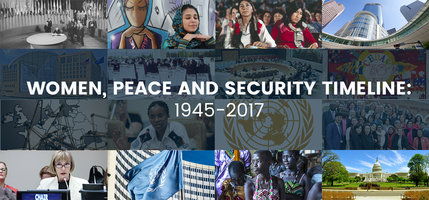 Women Peace And Security Timeline 1945 2017